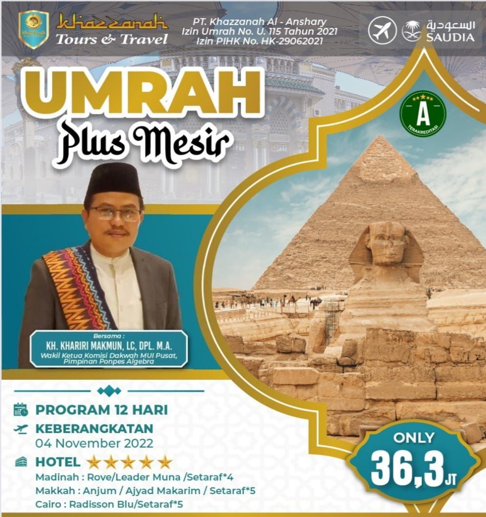 Promo Umroh Plus Turki Khazzanah Tour Di Bekasi