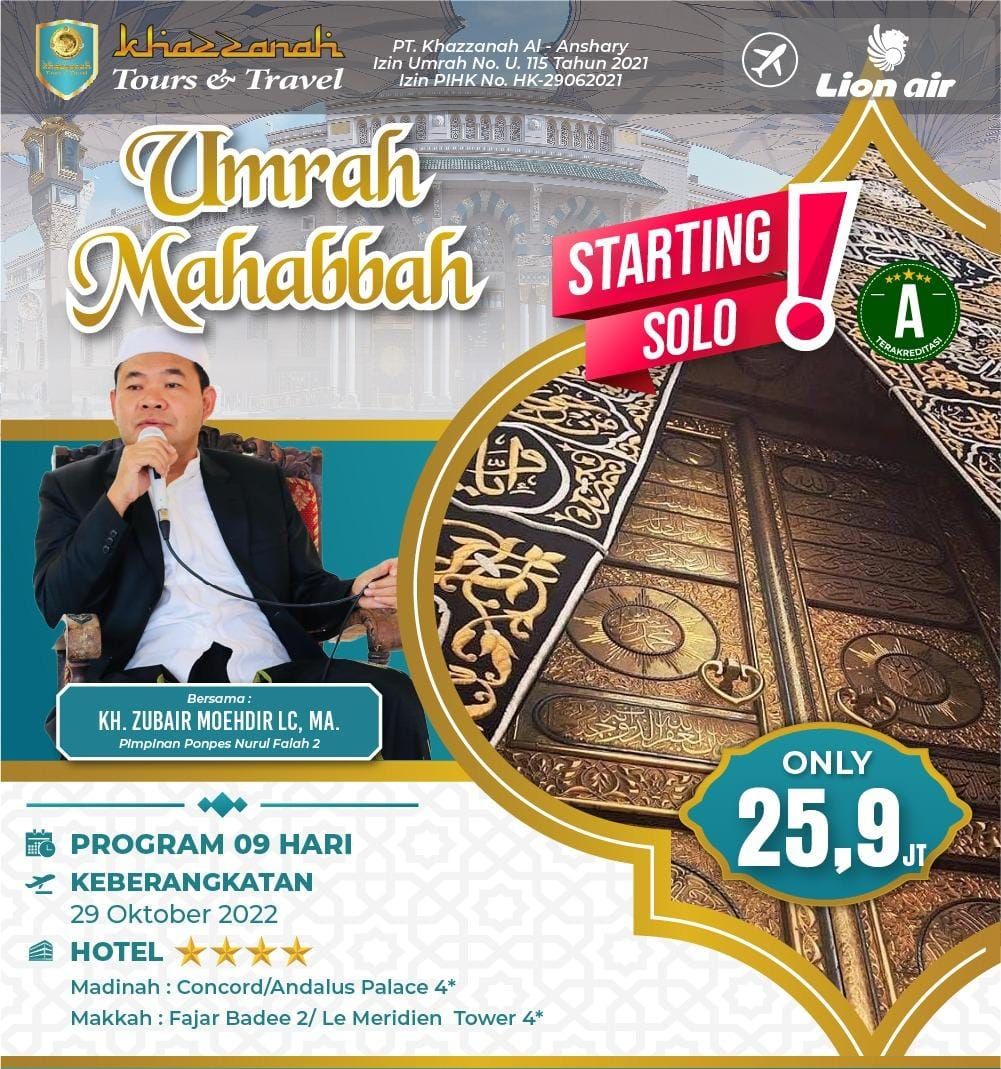 Harga Umrah Khazzanah Tour Di Bogor