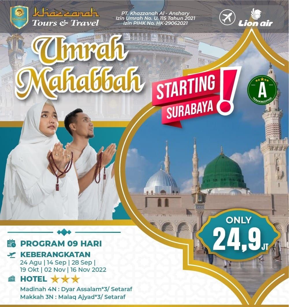 Harga Umrah Khazzanah Tour Di Jakarta Selatan