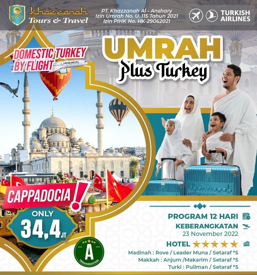 Paket Umroh Plus Turki Khazzanah Tour Di Jakarta Selatan